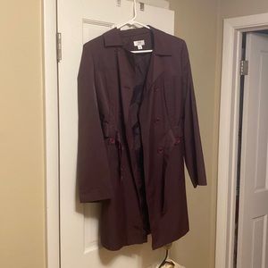 Loft Purple trench coat.  Excellent condition.